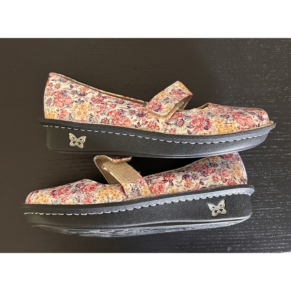 Alegria Floral Mary Jane Size 36 Nursing Shoes Comfort Leather US Women's 6 - Picture 4 of 6